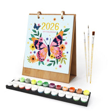 Load image into Gallery viewer, Paint by Numbers Calendar 2026 - Colorful Butterflies Figured'Art