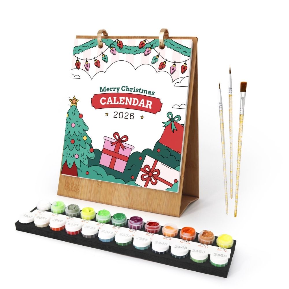 Paint by Numbers Calendar 2026 - Christmas Classics Icons Figured'Art