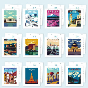 Paint by Numbers Calendar 2026 - World Travel