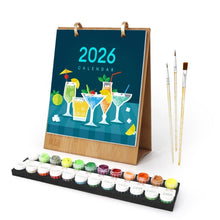 Load image into Gallery viewer, Paint by Numbers Calendar 2026 - Classic Cocktails Figured'Art