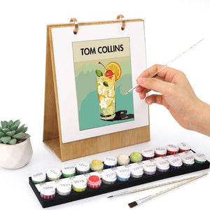 Paint by Numbers Calendar 2026 - Classic Cocktails