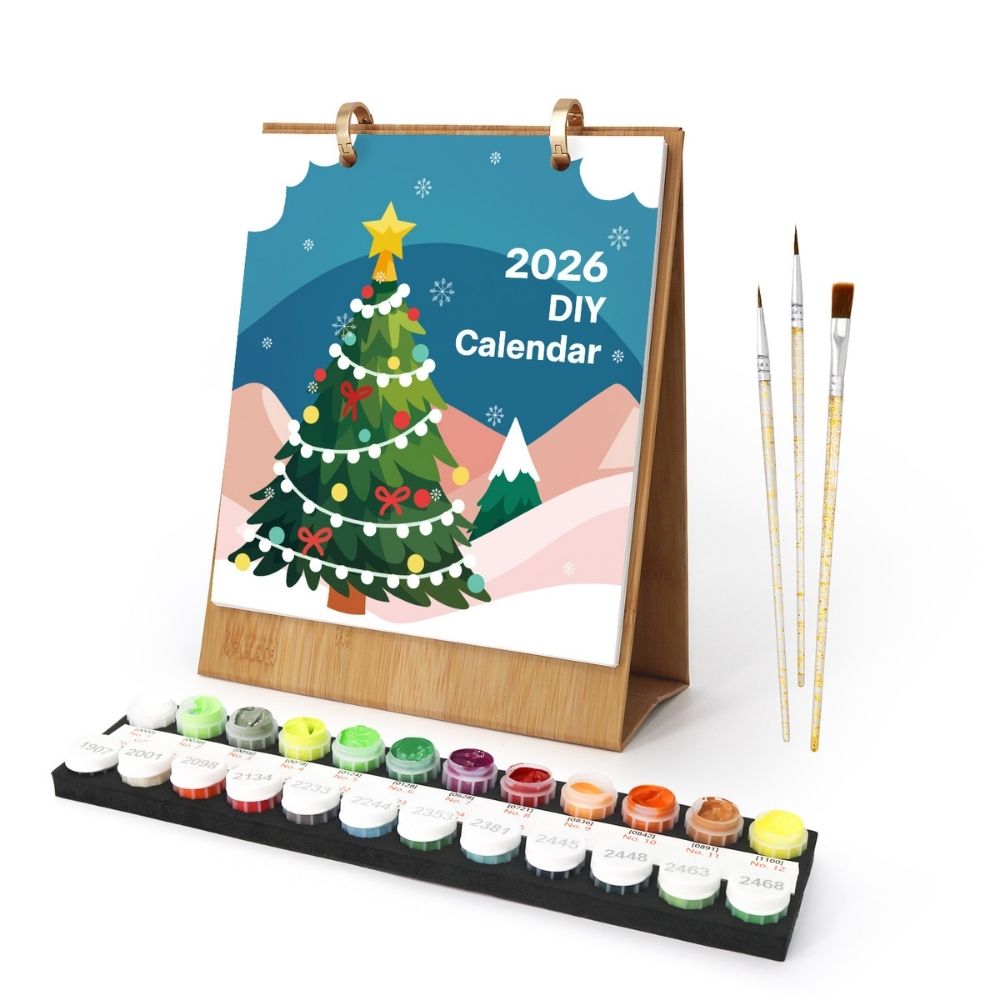 Paint by Numbers Calendar 2026 - Christmas Highlights Figured'Art