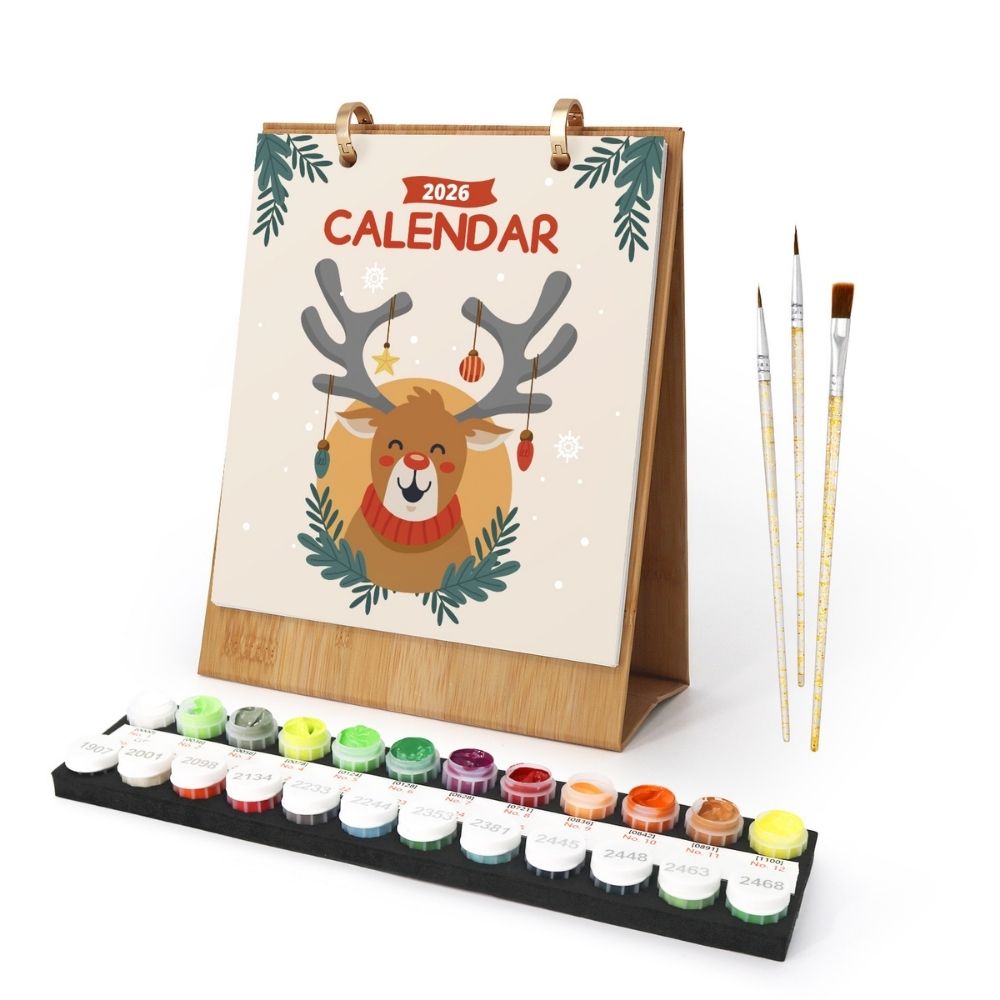 Paint by Numbers Calendar 2026 - Yuletide Icons Figured'Art