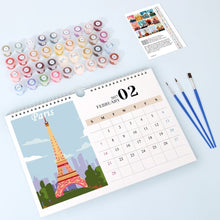 Load image into Gallery viewer, Paint by Numbers Calendar 2027 - Famous Landmarks