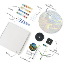 Load image into Gallery viewer, Paint by Numbers Clock - Starry Night &amp; Sunflowers
