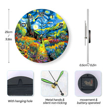 Load image into Gallery viewer, Paint by Numbers Clock - Starry Night &amp; Sunflowers