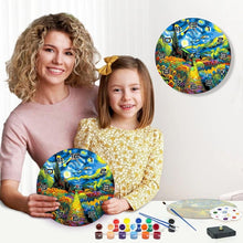Load image into Gallery viewer, Paint by Numbers Clock - Starry Night &amp; Sunflowers