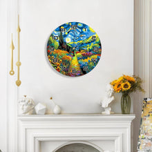 Load image into Gallery viewer, Paint by Numbers Clock - Starry Night &amp; Sunflowers