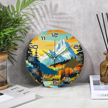 Load image into Gallery viewer, Paint by Numbers Clock - Twilight Mountain