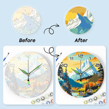 Load image into Gallery viewer, Paint by Numbers Clock - Twilight Mountain