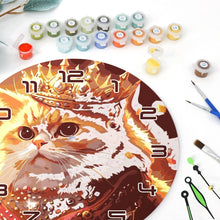 Load image into Gallery viewer, Paint by Numbers Clock - Royal Cat