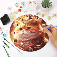Load image into Gallery viewer, Paint by Numbers Clock - Royal Cat