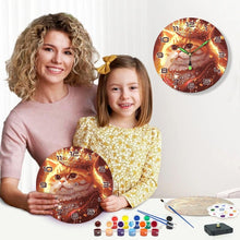 Load image into Gallery viewer, Paint by Numbers Clock - Royal Cat