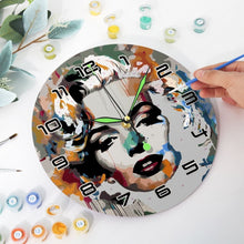 Load image into Gallery viewer, Paint by Numbers Clock - Marilyn Portrait Figured'Art