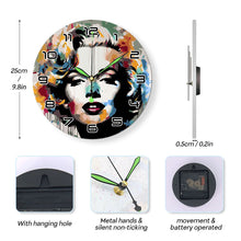 Load image into Gallery viewer, Paint by Numbers Clock - Marilyn Portrait