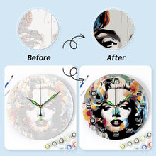 Load image into Gallery viewer, Paint by Numbers Clock - Marilyn Portrait