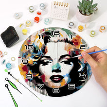Load image into Gallery viewer, Paint by Numbers Clock - Marilyn Portrait