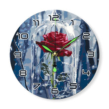 Load image into Gallery viewer, Paint by Numbers Clock - Enchanted Rose