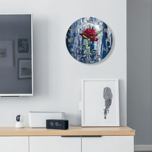 Load image into Gallery viewer, Paint by Numbers Clock - Enchanted Rose