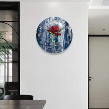 Load image into Gallery viewer, Paint by Numbers Clock - Enchanted Rose