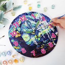 Load image into Gallery viewer, Paint by Numbers Clock - Starry Night Figured'Art
