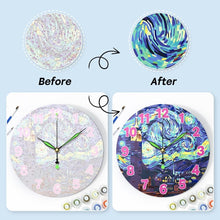 Load image into Gallery viewer, Paint by Numbers Clock - Starry Night