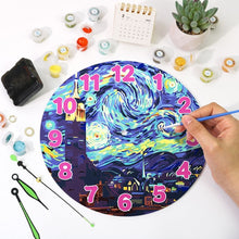 Load image into Gallery viewer, Paint by Numbers Clock - Starry Night