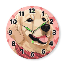 Load image into Gallery viewer, Paint by Numbers Clock - Adorable Dog