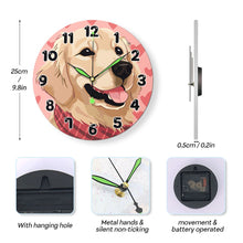 Load image into Gallery viewer, Paint by Numbers Clock - Adorable Dog