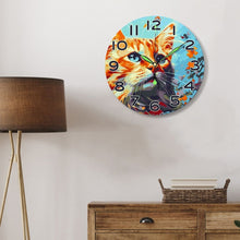Load image into Gallery viewer, Paint by Numbers Clock - Curious Cat