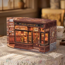 Load image into Gallery viewer, Miniature House - Corner Coffee Shop Figured'Art