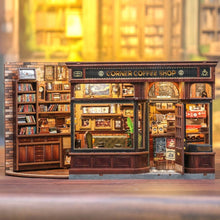 Load image into Gallery viewer, Miniature House - Corner Coffee Shop