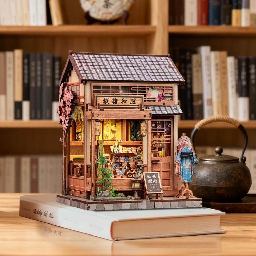 Book Stand The House Of Miniatures Kits Practical Magic House Kit Book Nook Kits UK DIY Miniature Library Shelf  Inserts – Figured'Art