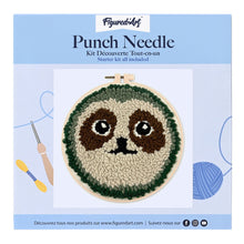 Load image into Gallery viewer, Punch Needle Kit - Cute Sloth