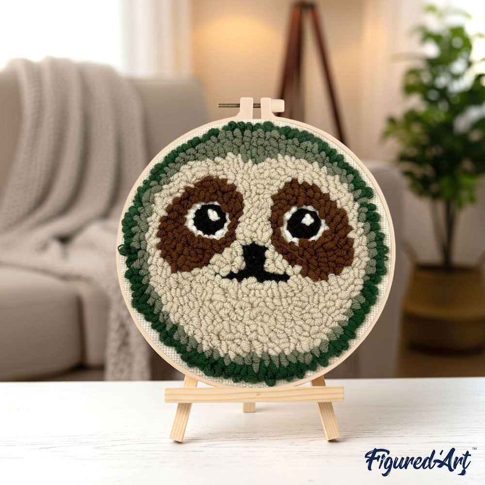 Sloth Needle Punch Needle Kit - Cute Sloth – Figured'Art