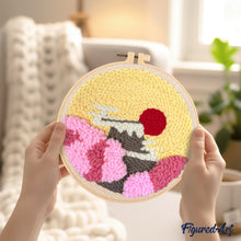 Load image into Gallery viewer, Punch Needle Kit - Rising Sun and Cherry Blossom