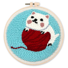 Load image into Gallery viewer, Punch Needle Kit - Cat with Ball of Wool
