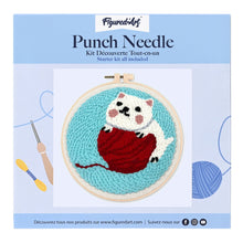 Load image into Gallery viewer, Punch Needle Kit - Cat with Ball of Wool