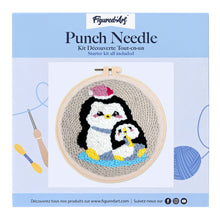 Load image into Gallery viewer, Punch Needle Kit - Mum &amp; Baby Penguin