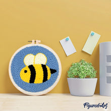 Load image into Gallery viewer, Punch Needle Kit - Cute Bee