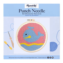 Load image into Gallery viewer, Punch Needle Kit - Floating Whale