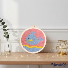 Load image into Gallery viewer, Punch Needle Kit - Floating Whale