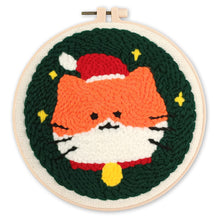 Load image into Gallery viewer, Punch Needle Kit - Santa Cat