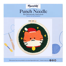 Load image into Gallery viewer, Punch Needle Kit - Santa Cat