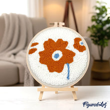 Load image into Gallery viewer, Punch Needle Kit - Rust-Red Poppy