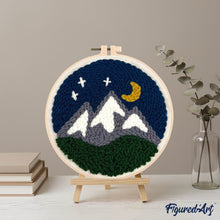 Load image into Gallery viewer, Punch Needle Kit - Mountains at Night