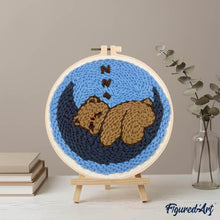 Load image into Gallery viewer, Punch Needle Kit - Bear on the Moon