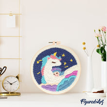 Load image into Gallery viewer, Punch Needle Kit - Unicorn and Baby