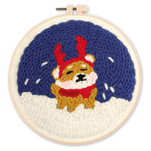 Load image into Gallery viewer, Punch Needle Kit - Reindeer Dog