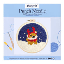 Load image into Gallery viewer, Punch Needle Kit - Reindeer Dog